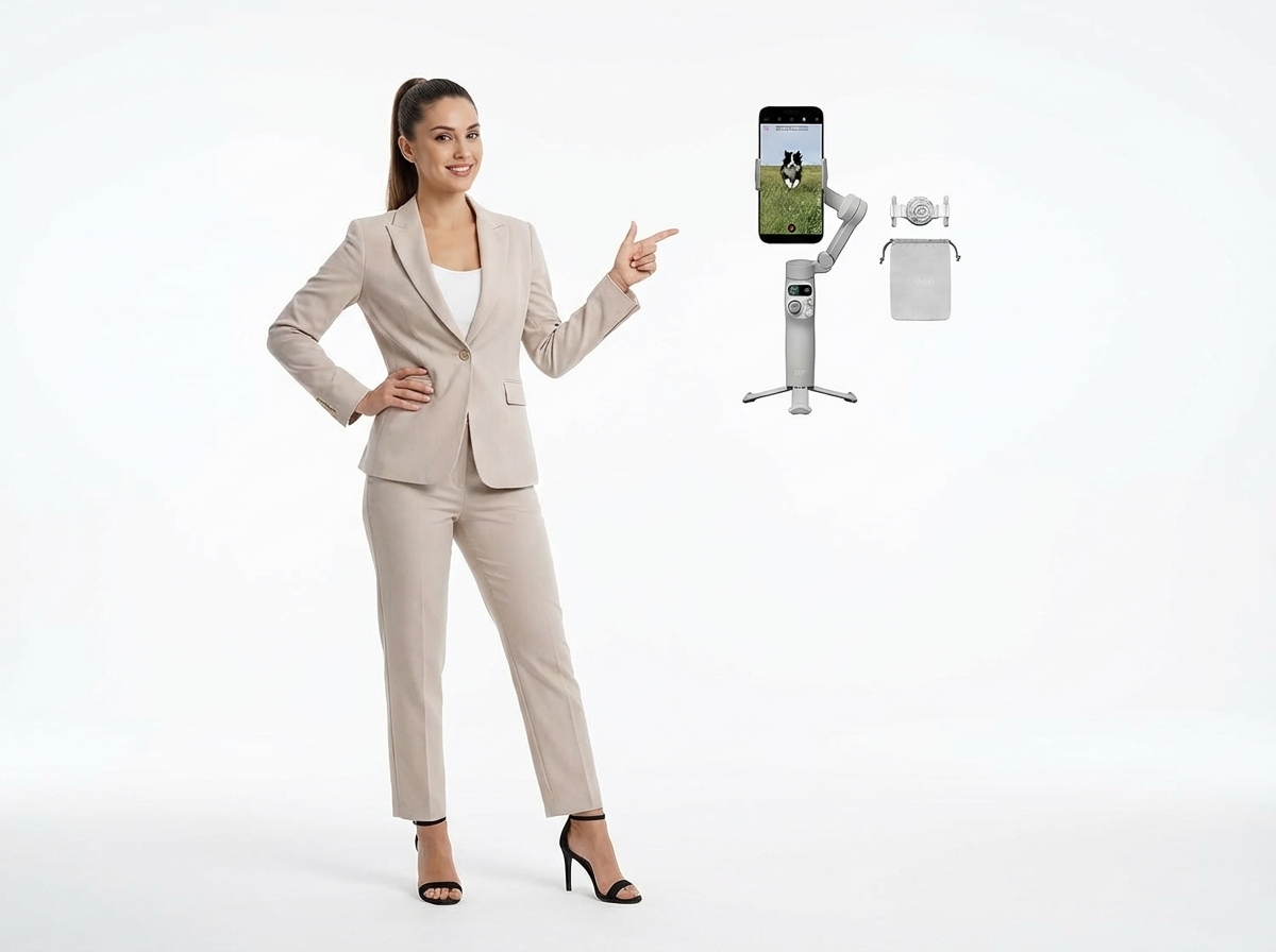 DJI Osmo Mobile 7 Gimbal Stabilizer for iPhone, Android, Built-in Tripod, Ultra-Light, 3-Axis Phone Carriage, ActiveTrack 7.0, ShotGuides, One-Click Edition