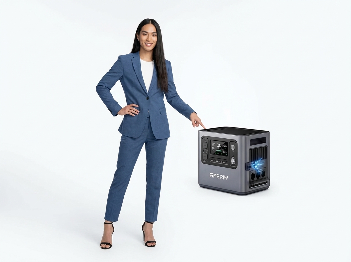 AFERIY P280 Portable Electric Station 2800W, 2048Wh Portable Battery Expandable to 10.24kWh, Fast Charging 1.5H, 220V-240V, Electric Generator for Domestic/Motorhome/Motorhome/Power Outage