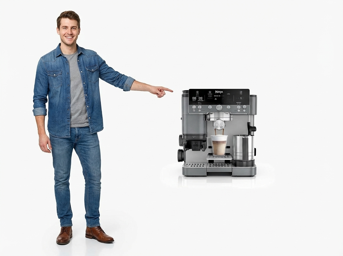 Ninja Luxe Premier ES601EUGM 3-in-1 Espresso Maker Cold Brew Filter Coffee Maker with 4 Automatic Foam Presets, Metallic Grey